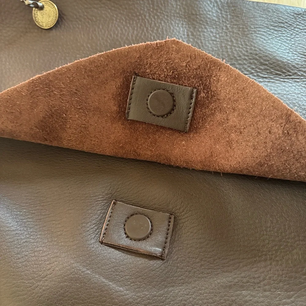 John Varvatos Star Leather Flap Messanger Bag